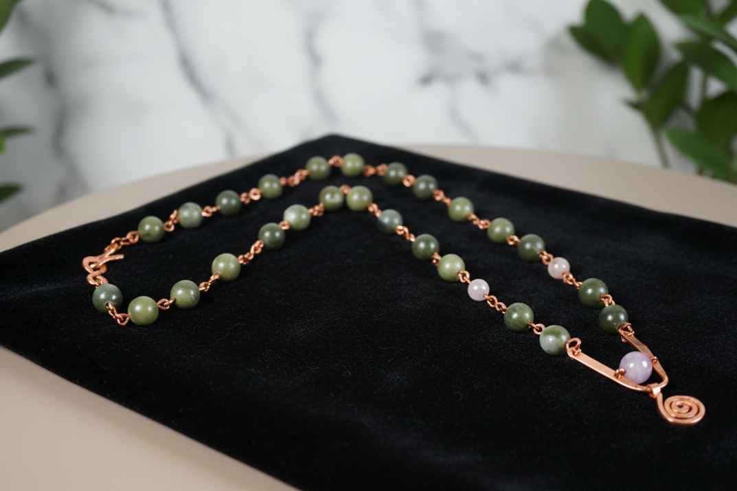 The Grid Of Becoming| Jade and Lepidolite