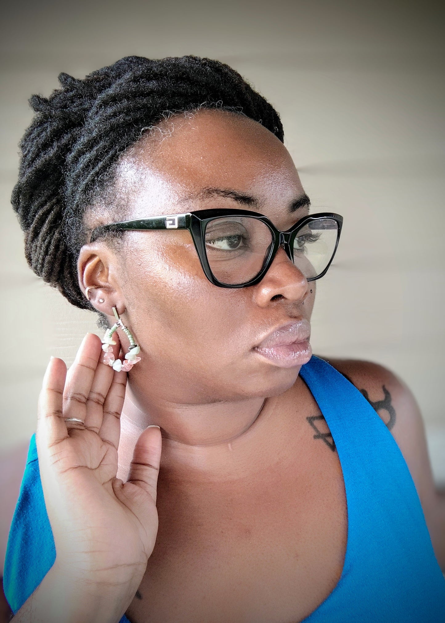 Peaceful Serenity -Hooped Studs