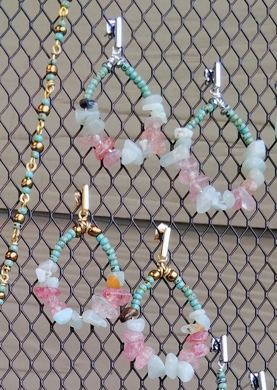 Peaceful Serenity -Hooped Studs