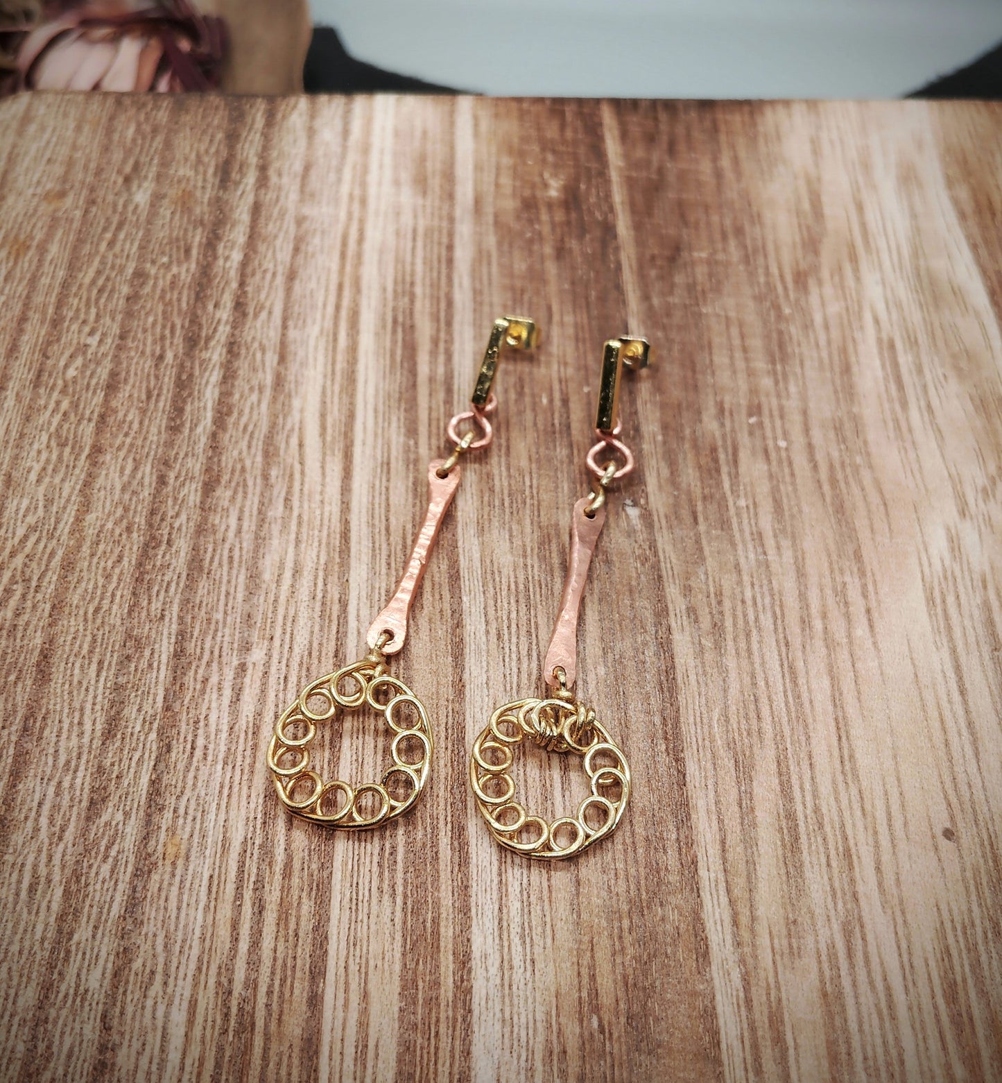 Harmonic Circle Mandala Drop Earrings