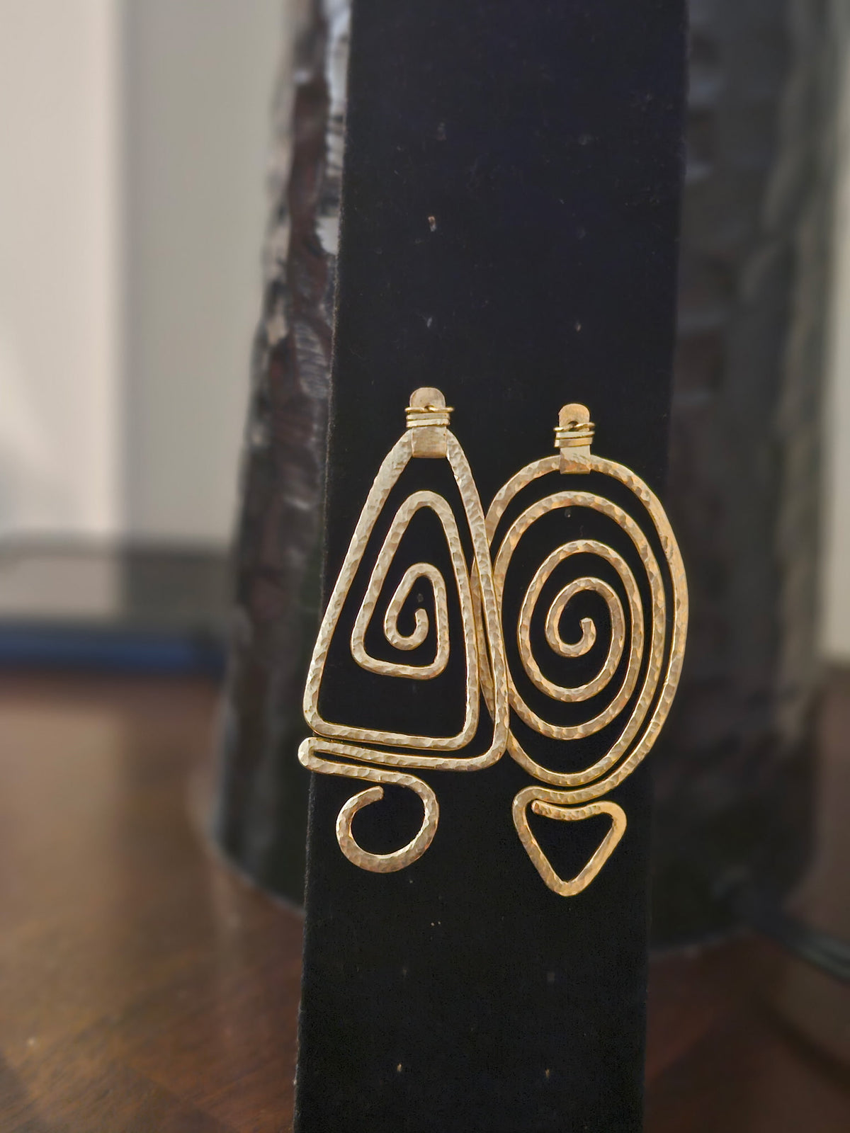 Shape Shifter Inspired by Anasha Dreams | Brass Cold Forged Stud Earrings