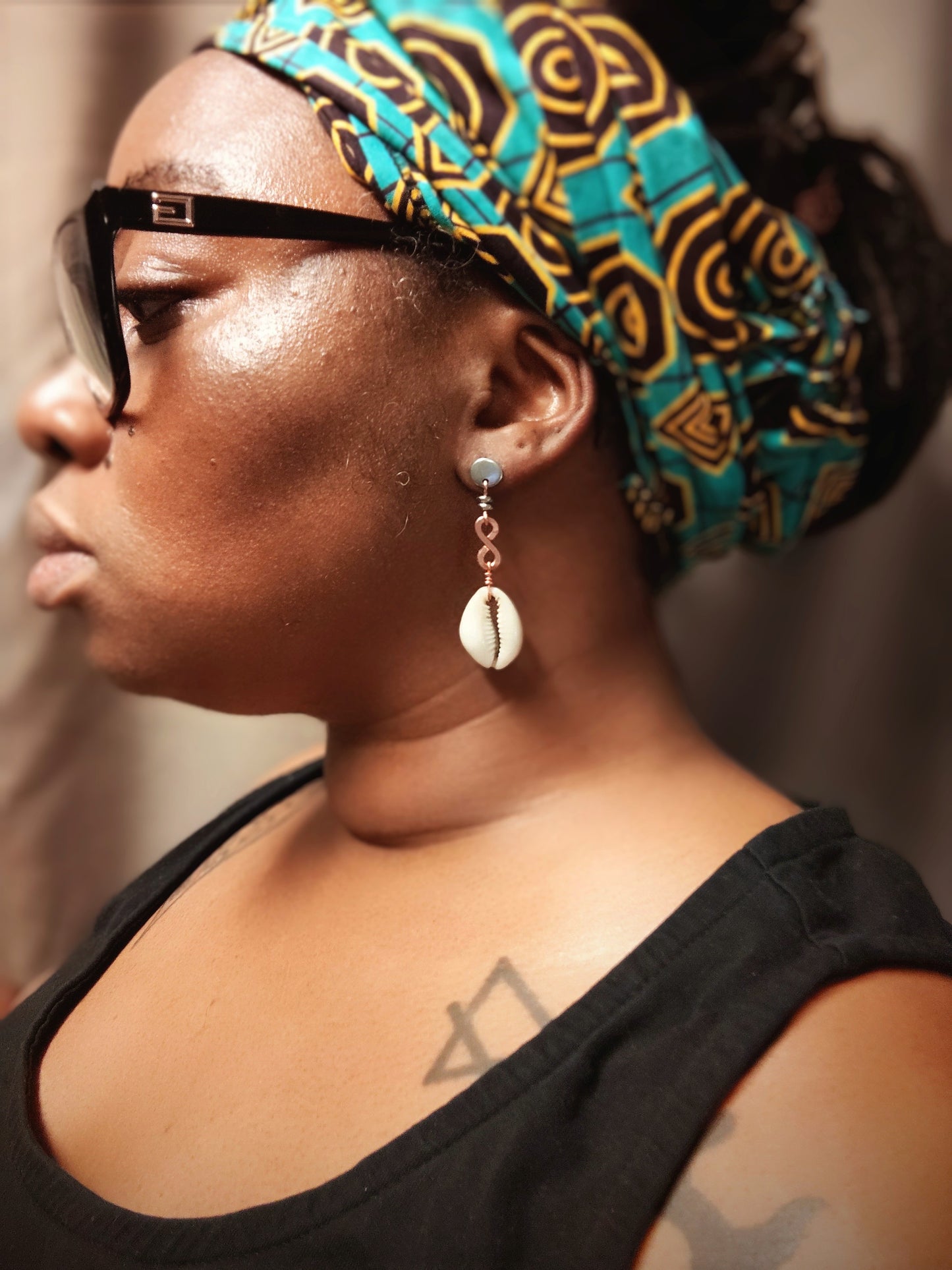 She Is- Cowrie Shell Earrings