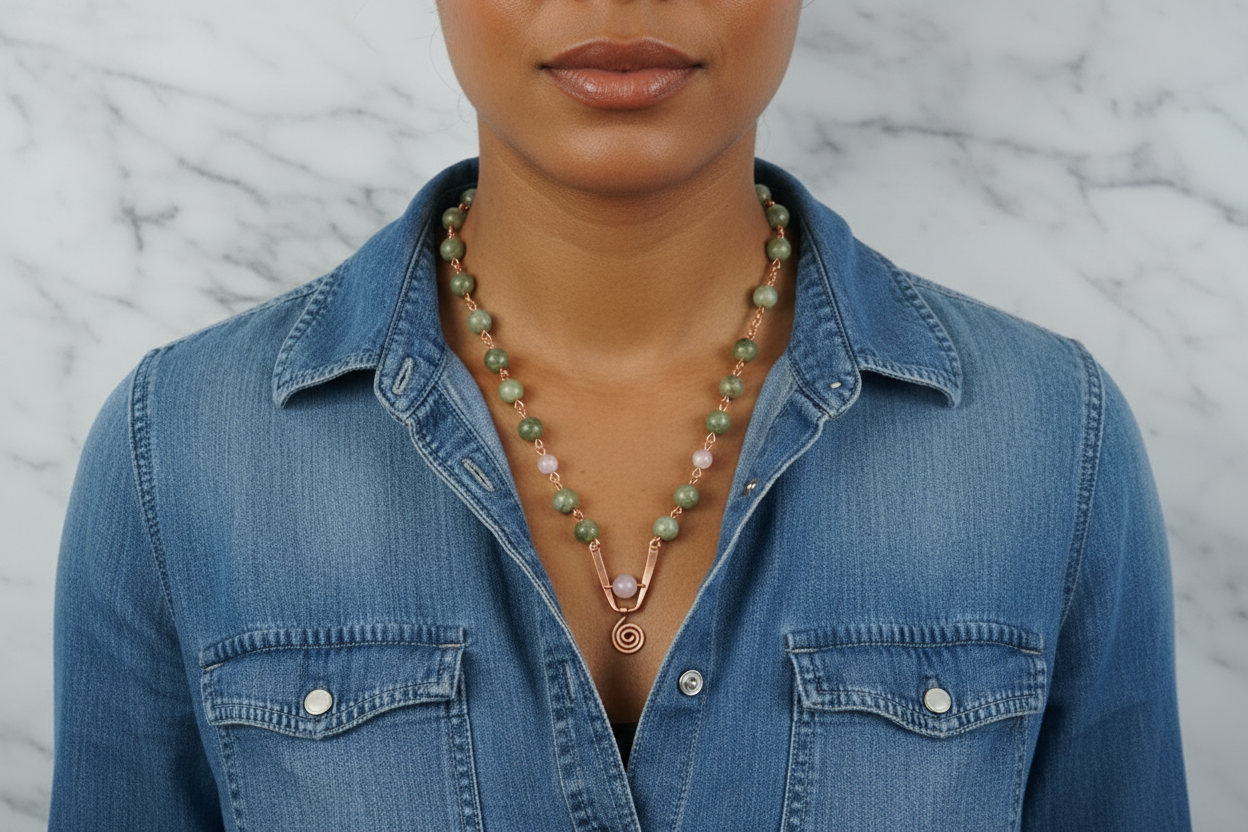 The Grid Of Becoming| Jade and Lepidolite