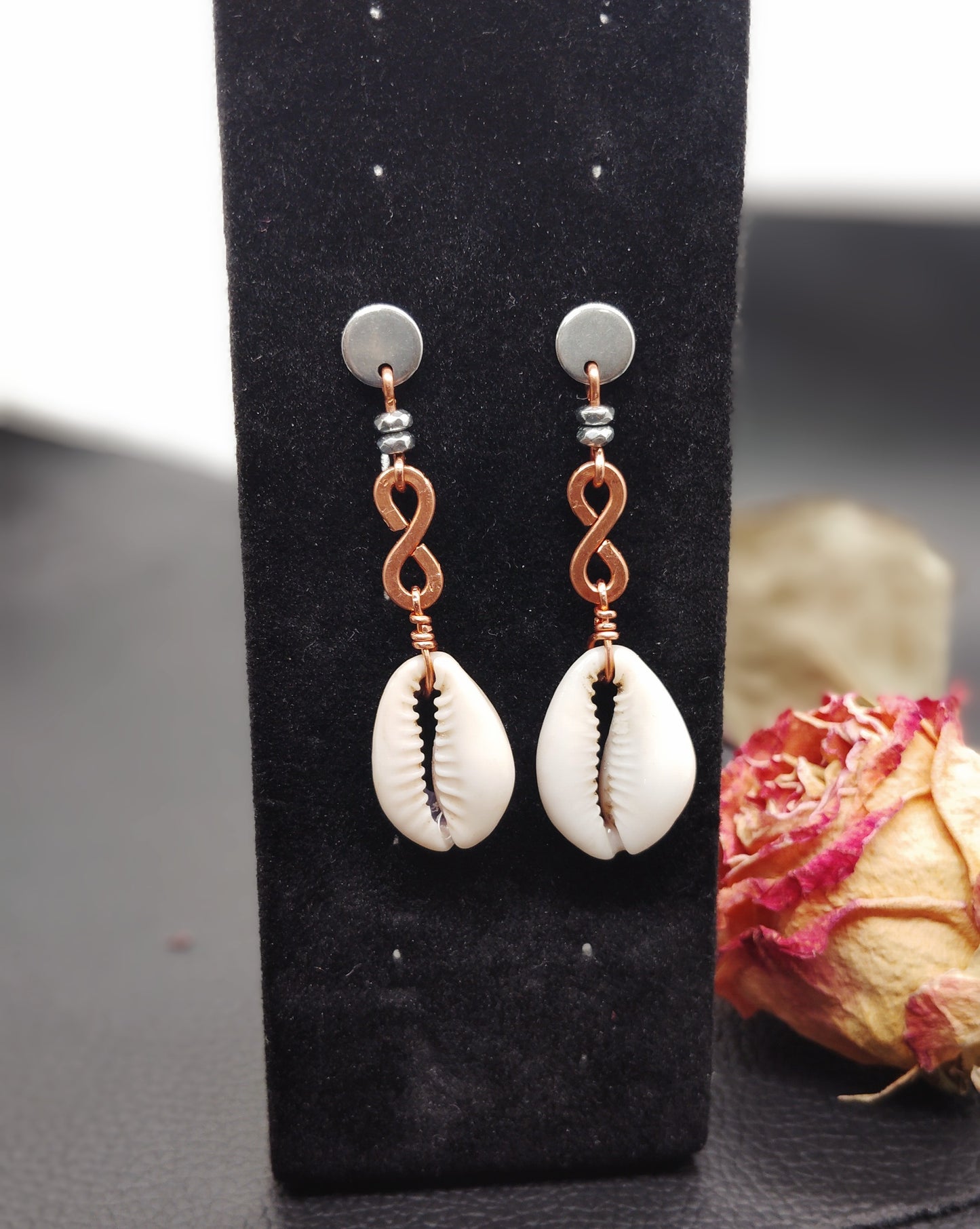 She Is- Cowrie Shell Earrings