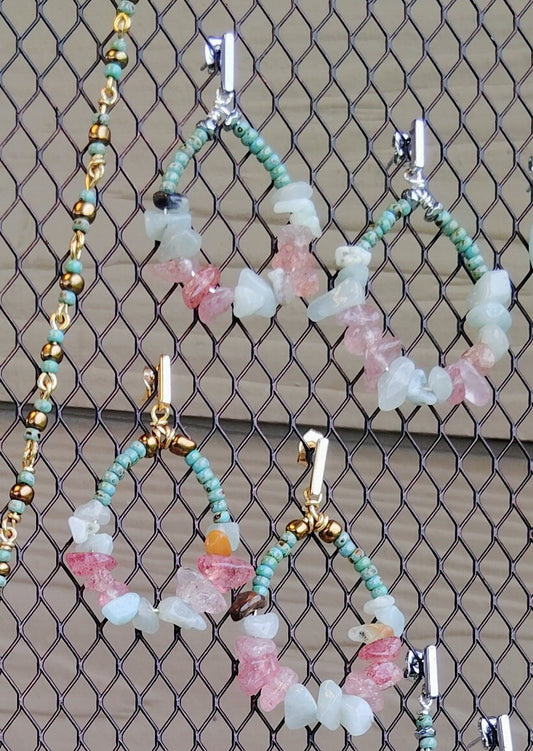 Peaceful Serenity -Hooped Studs